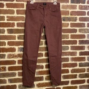 Just Black brand berry colored skinny jeans 27